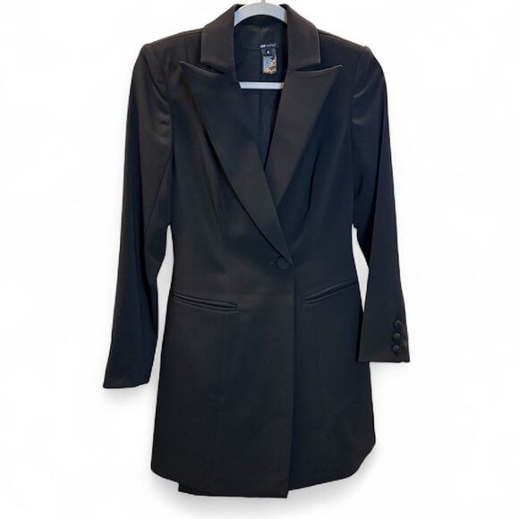 Jay Godfrey Tuxedo Blazer Dress Mini Black Cocktail Party Holiday Size 0 NWT - Picture 2 of 6